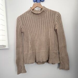 Inhabit XS Cotton Sweater Tan Beige